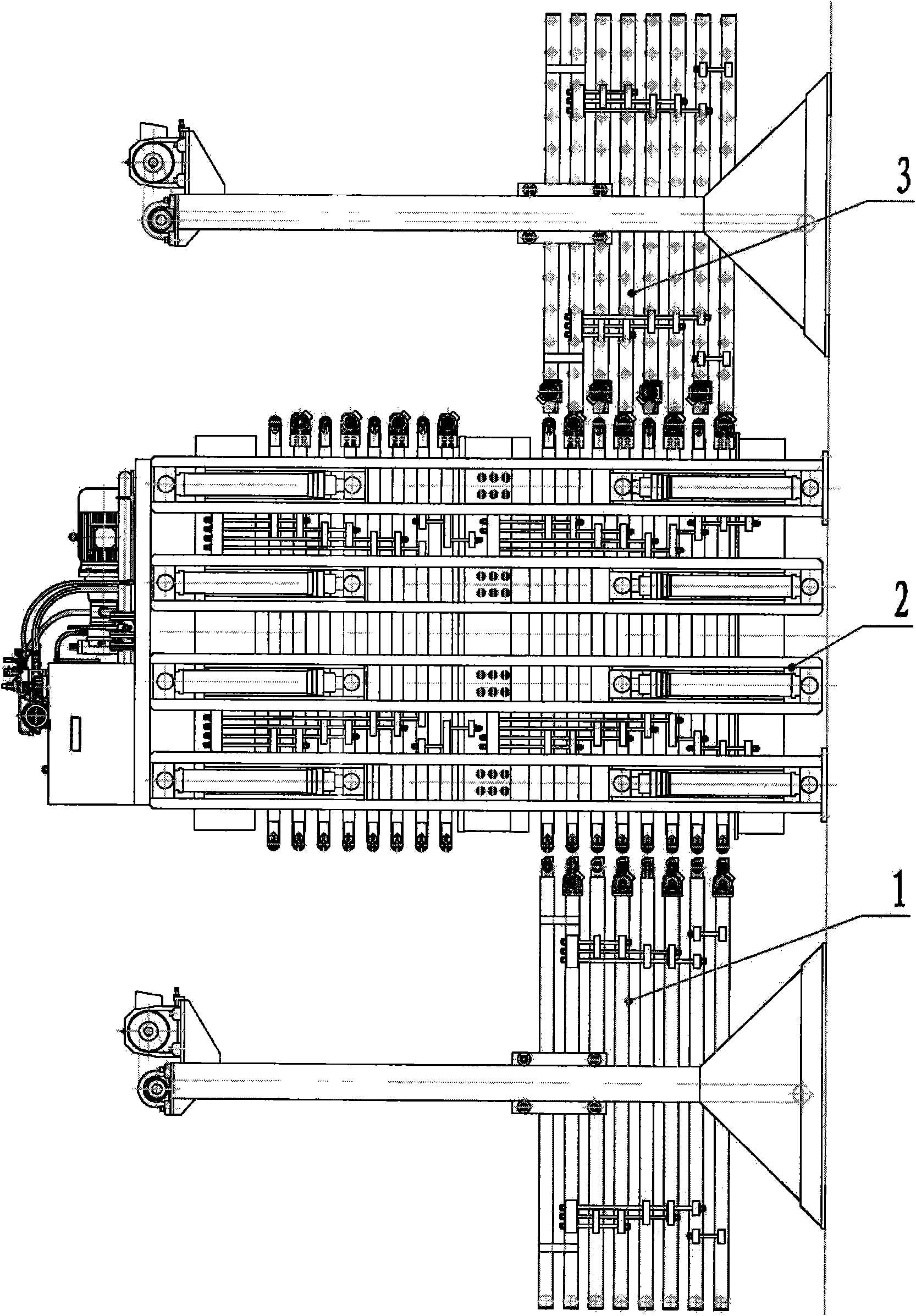 High-efficacy multi-workspace automatic loading and unloading press machine set