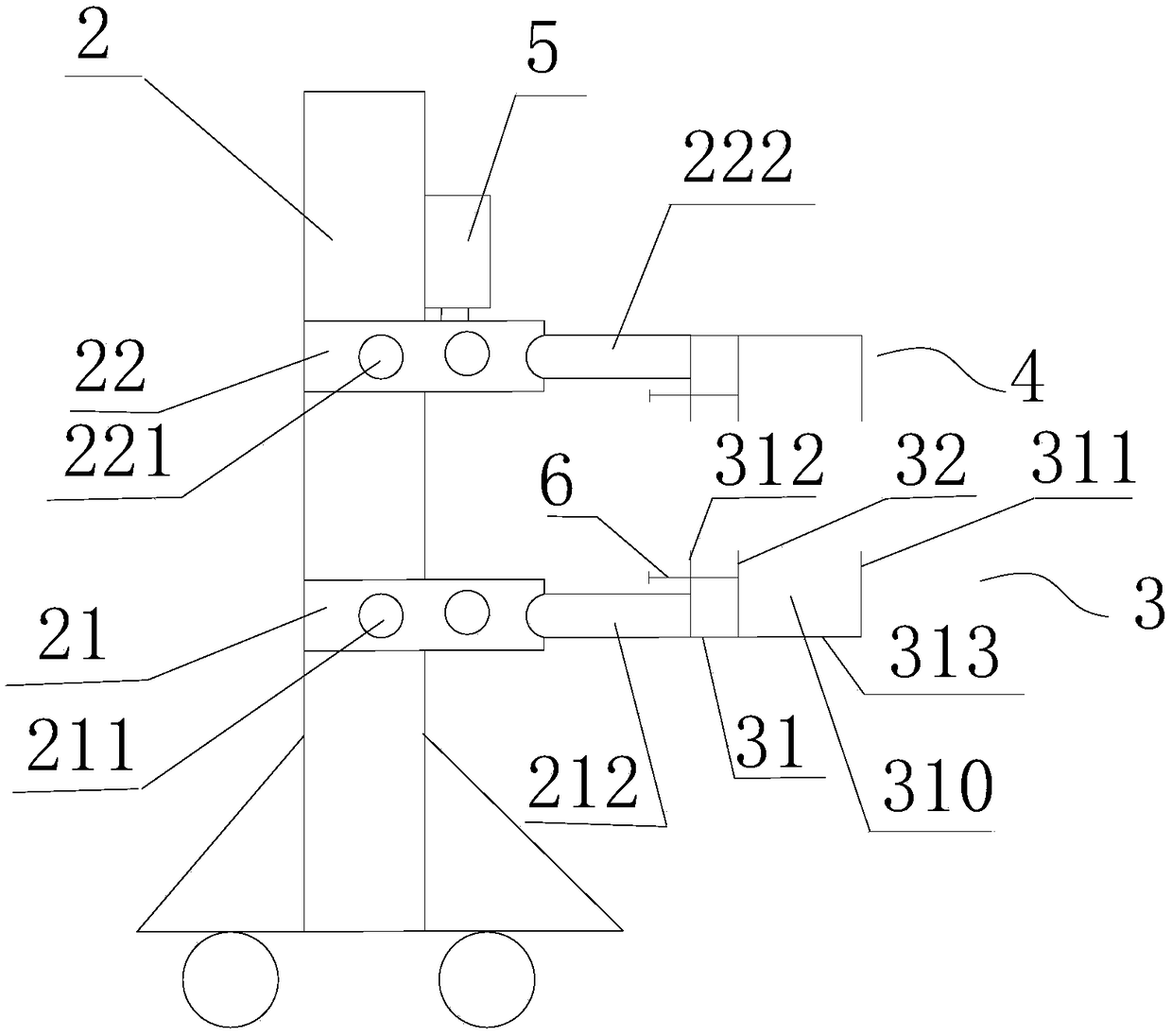 Welding support base for automobile torsion cross beam