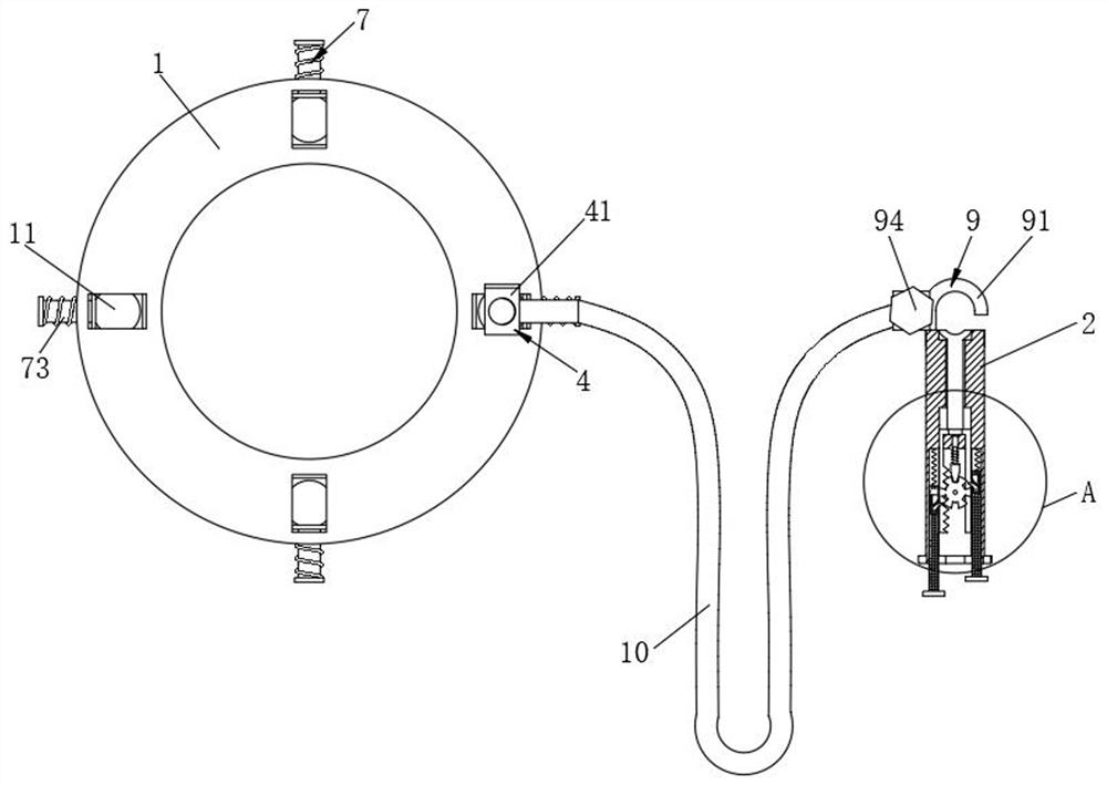 Electric power safety object connection ground wire clamping device