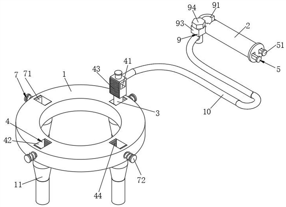 Electric power safety object connection ground wire clamping device