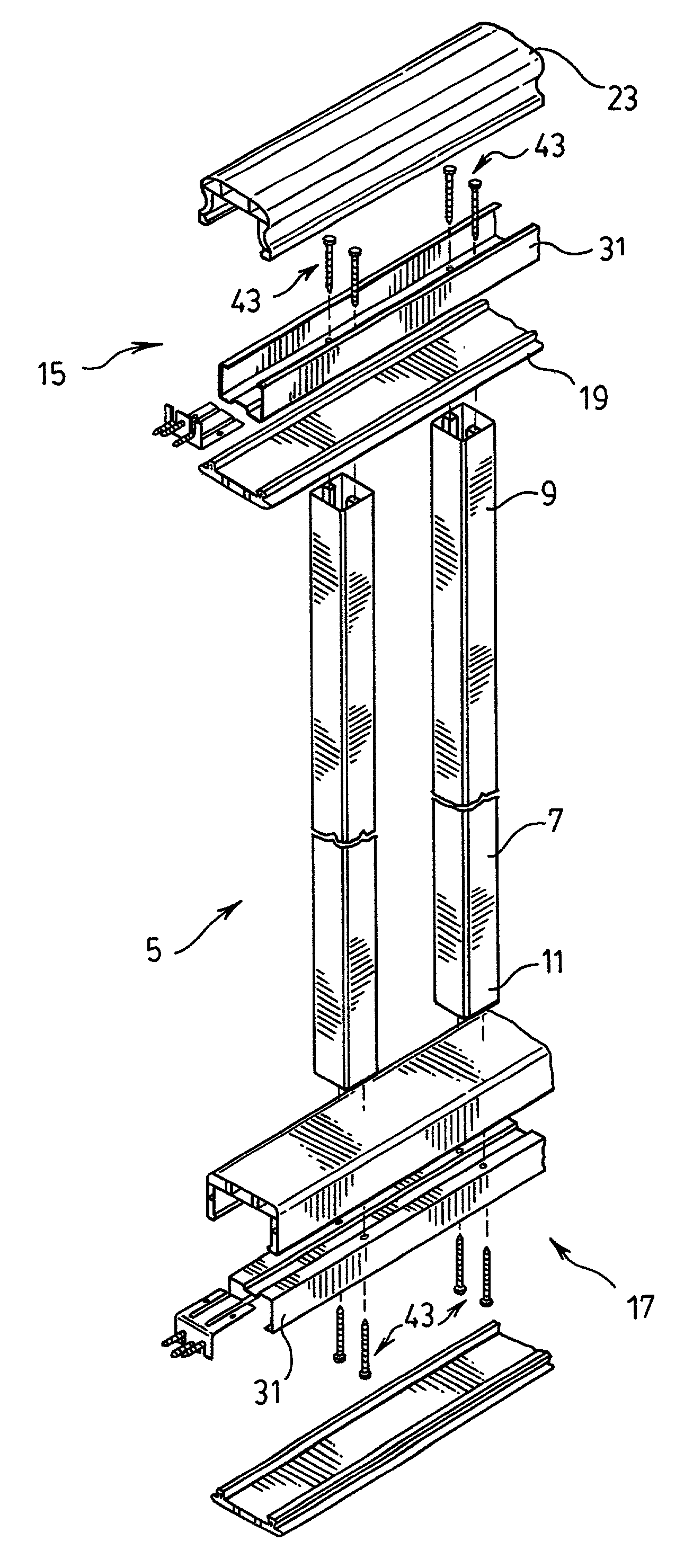 Plastic deck railing