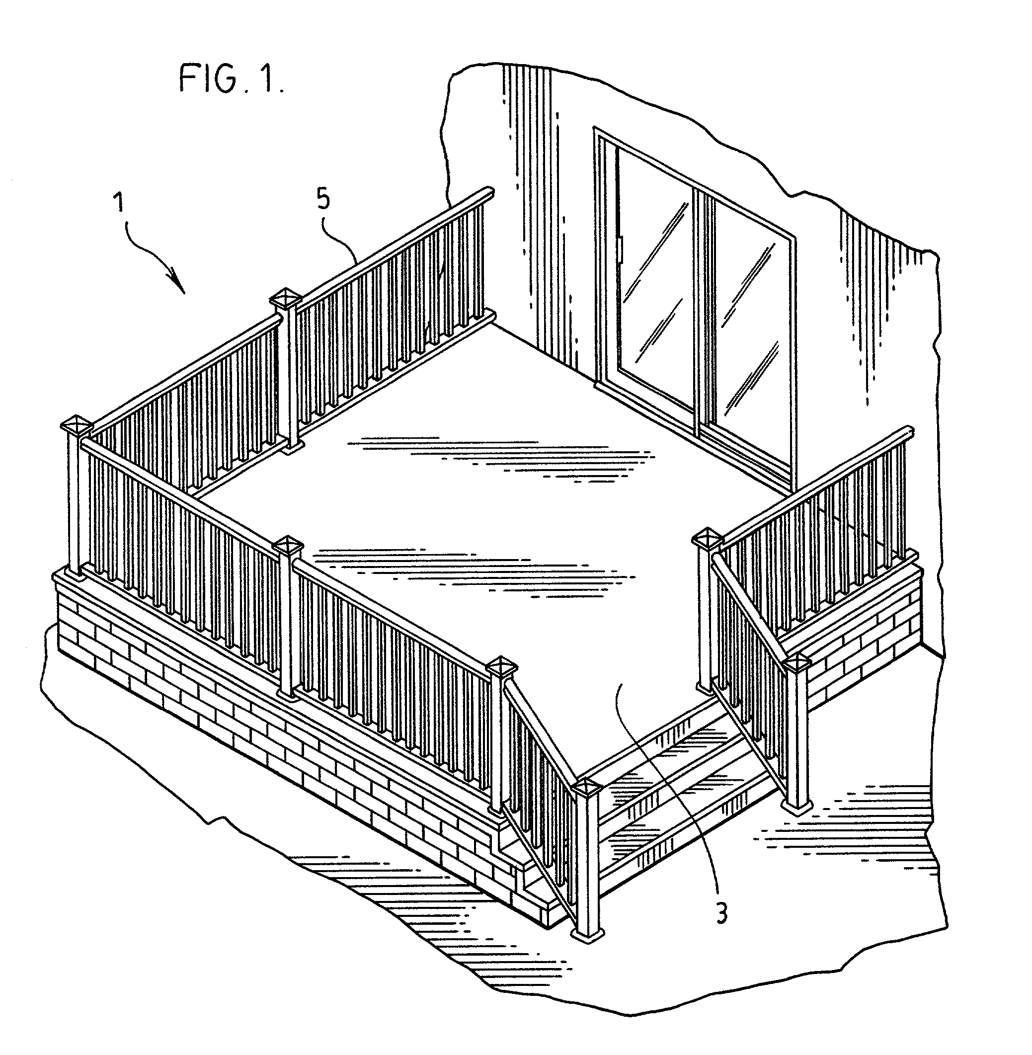 Plastic deck railing