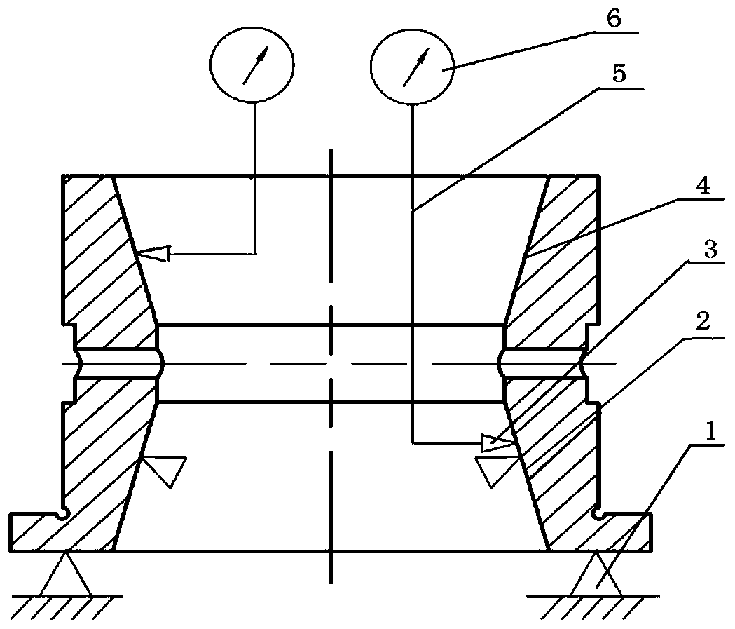 Double-row tapered roller bearing outer ring and double-raceway integrated sample ring