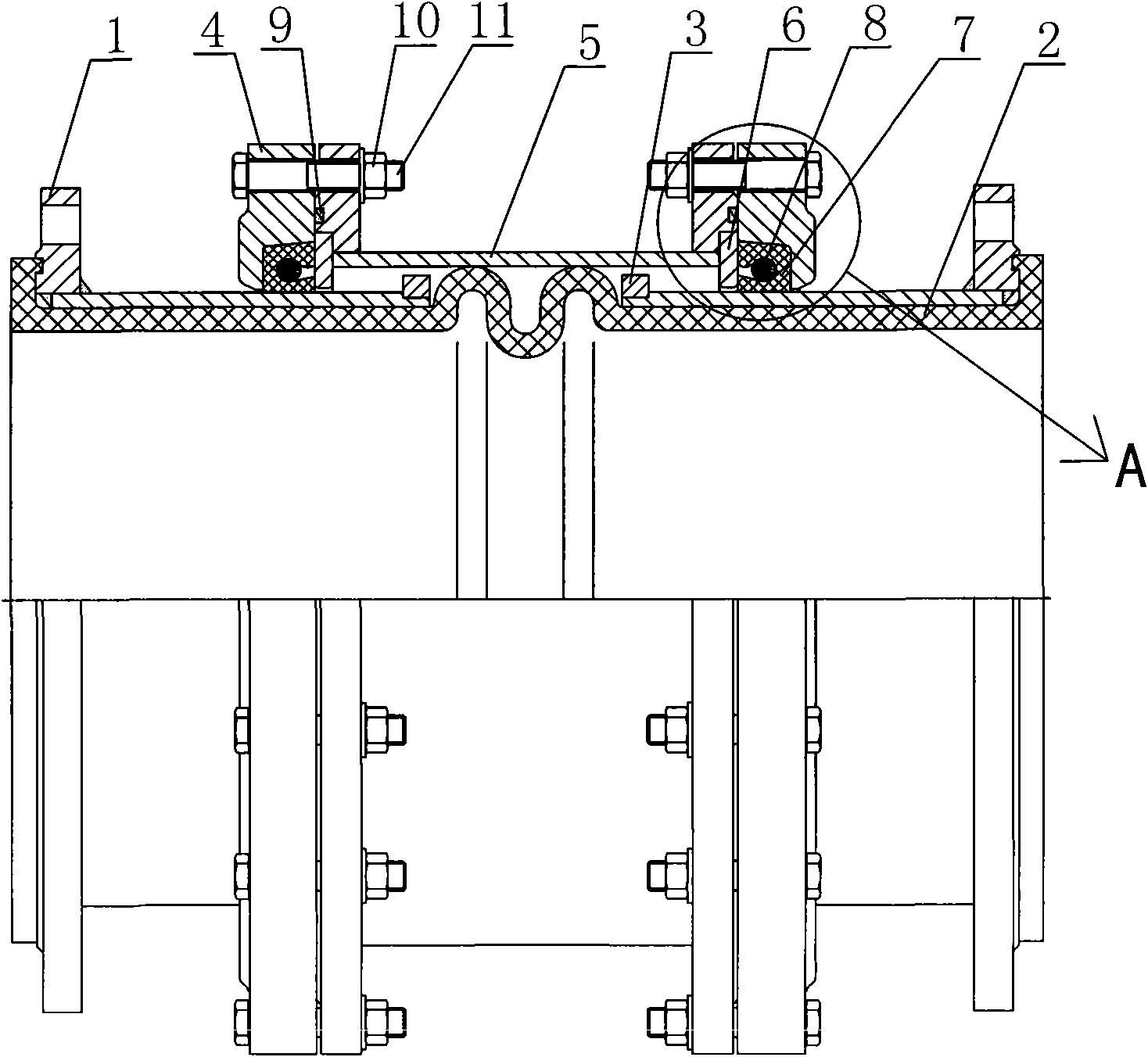 Dual-seal large-deflection compensating joint