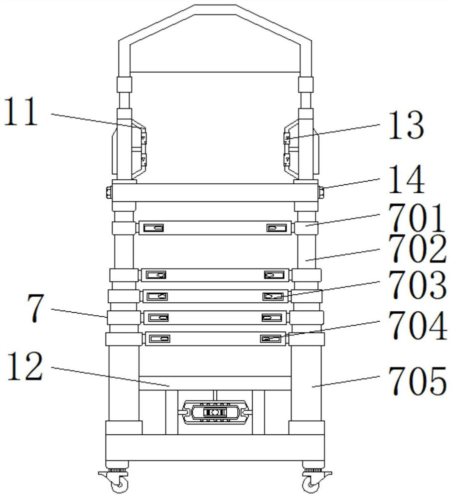 Adjustable outdoor mechanical equipment overhaul supporting frame