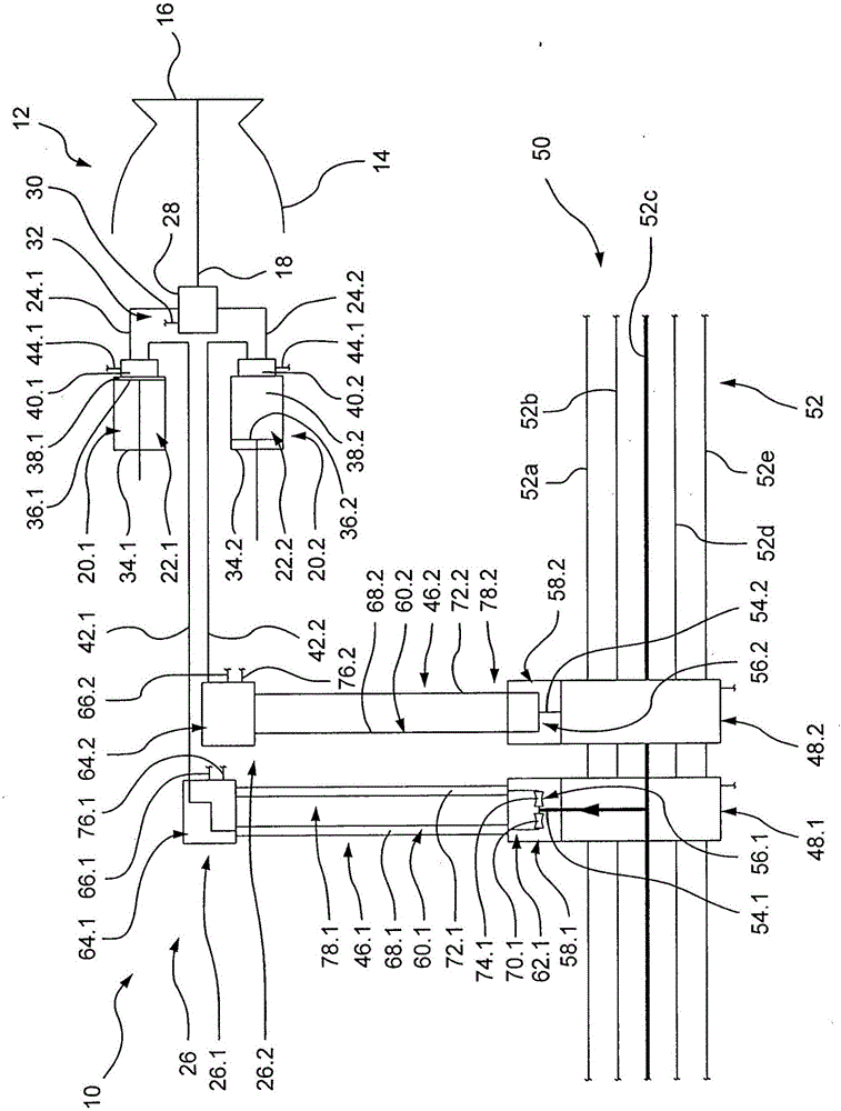 Coating system for coating objects