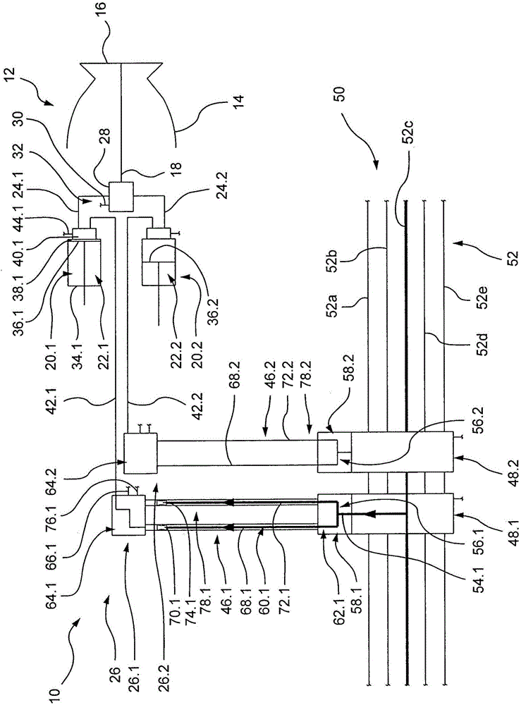 Coating system for coating objects