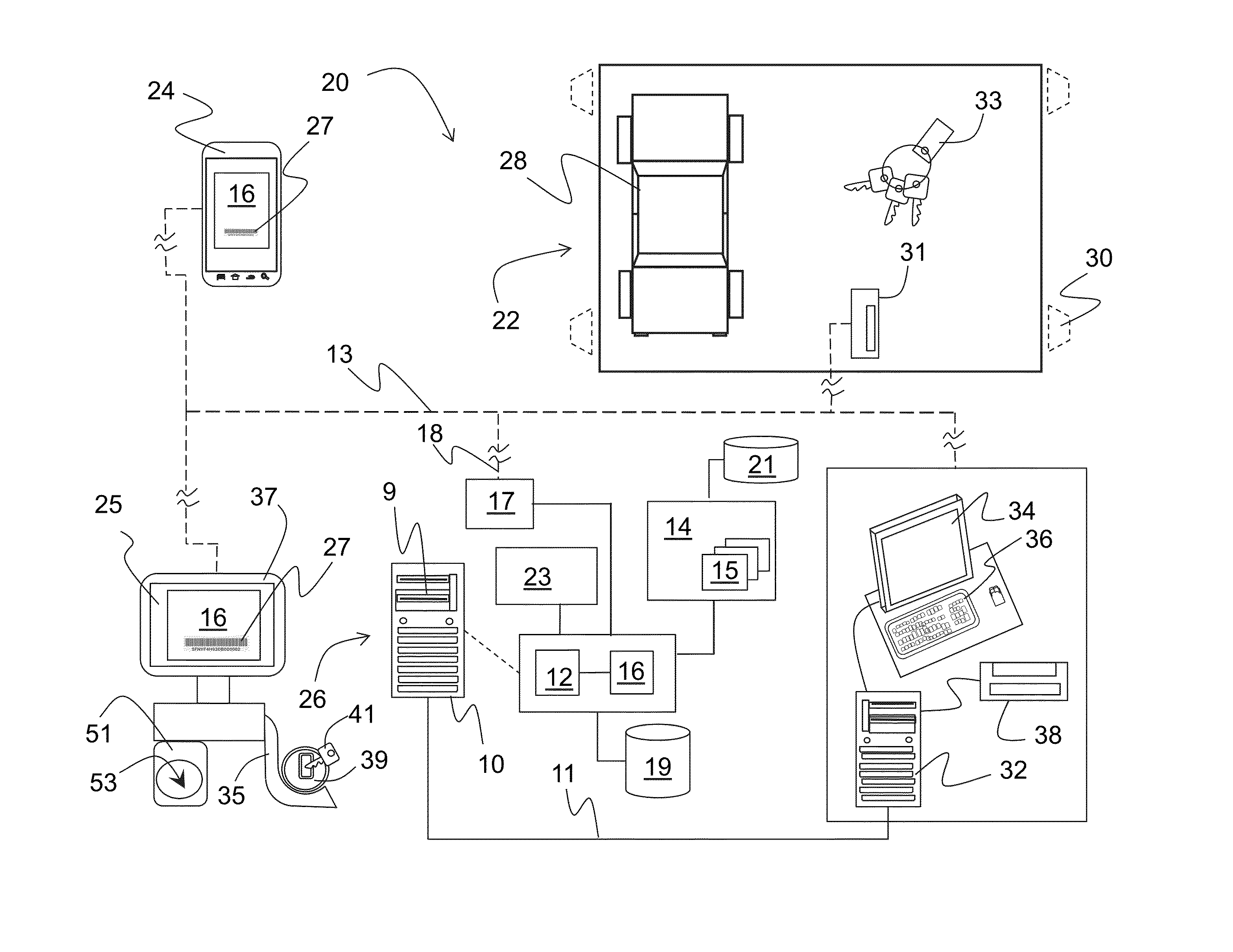 Software application for the automated drop-off and pick-up of a service item at a service facility