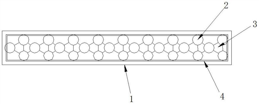 Loading-bearing filler strip and production method thereof