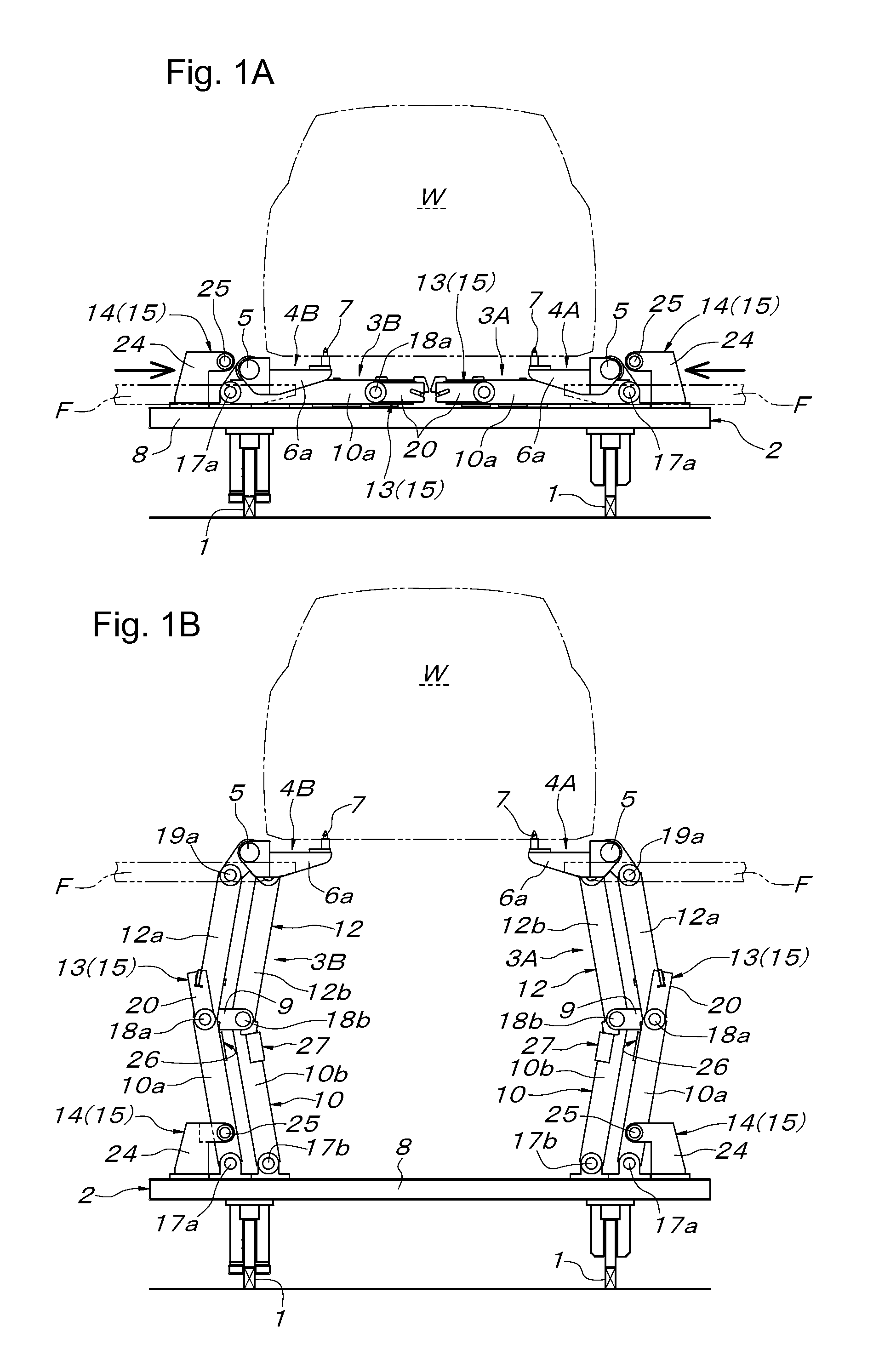 Workpiece elevating support device