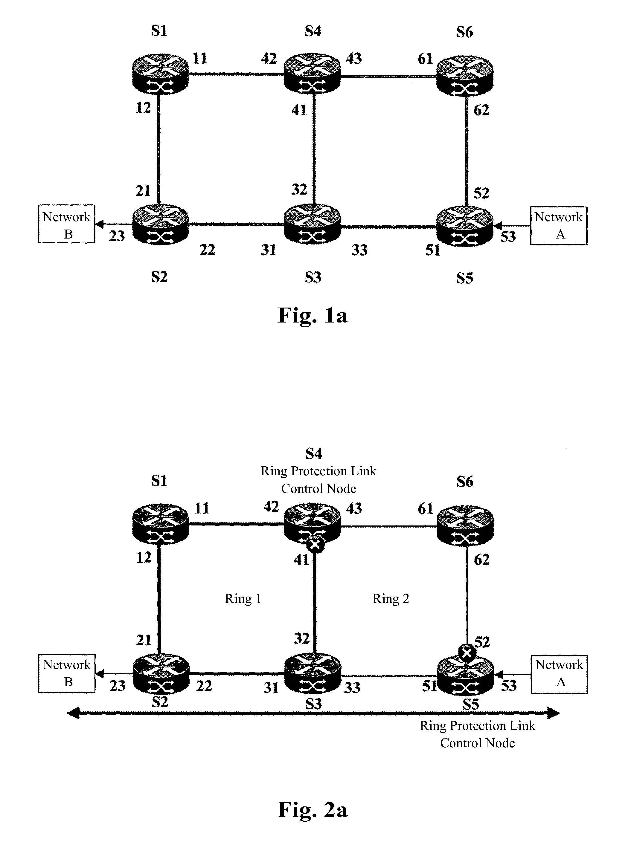 Method for forwarding protocol frames in spanning rings and a shared node of multi-rings in the Ethernet