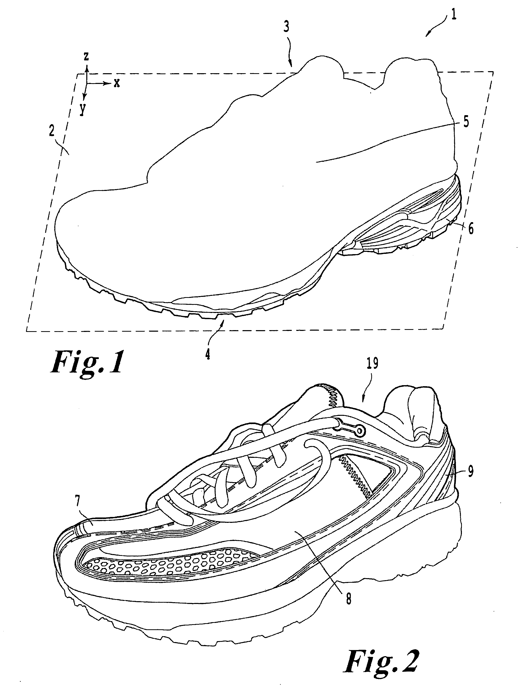 Athletic shoe with cushion structures