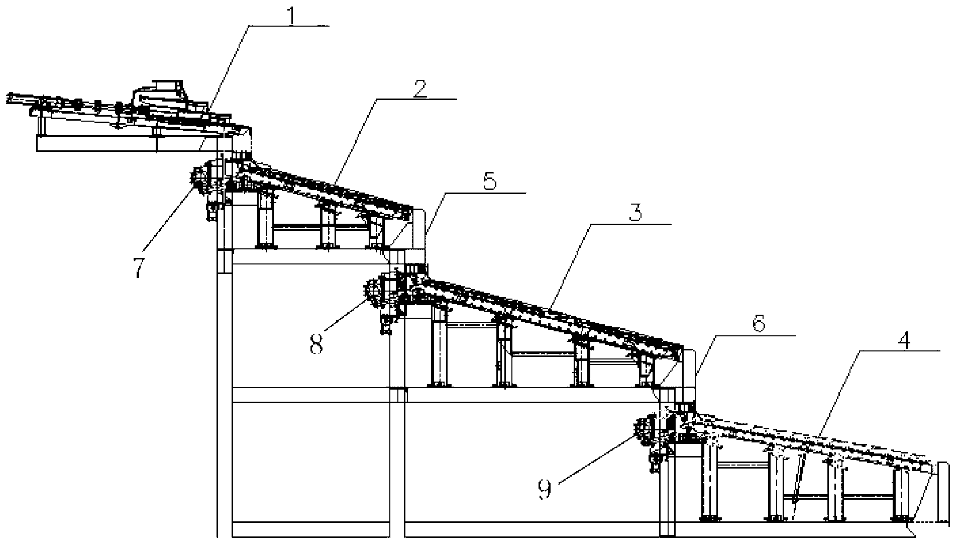 Grate device used for urban domestic garbage incinerator