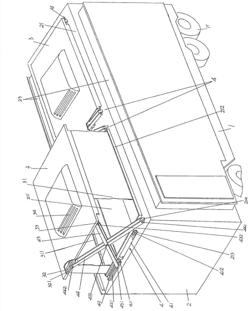 Vehicle compartment top space extension device