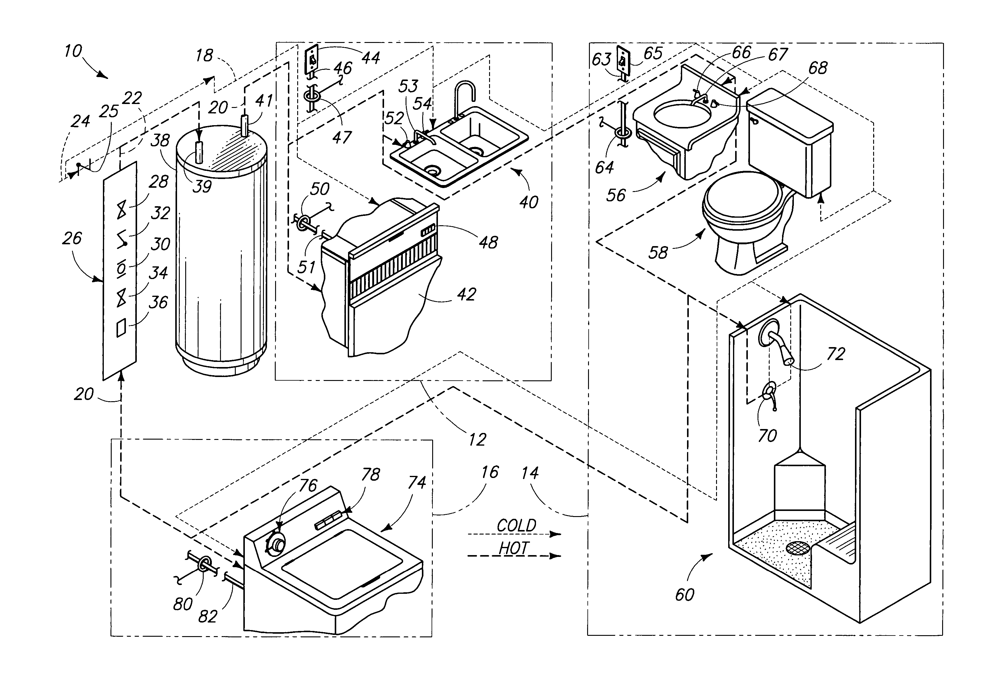 Hot water heater recirculation system and method