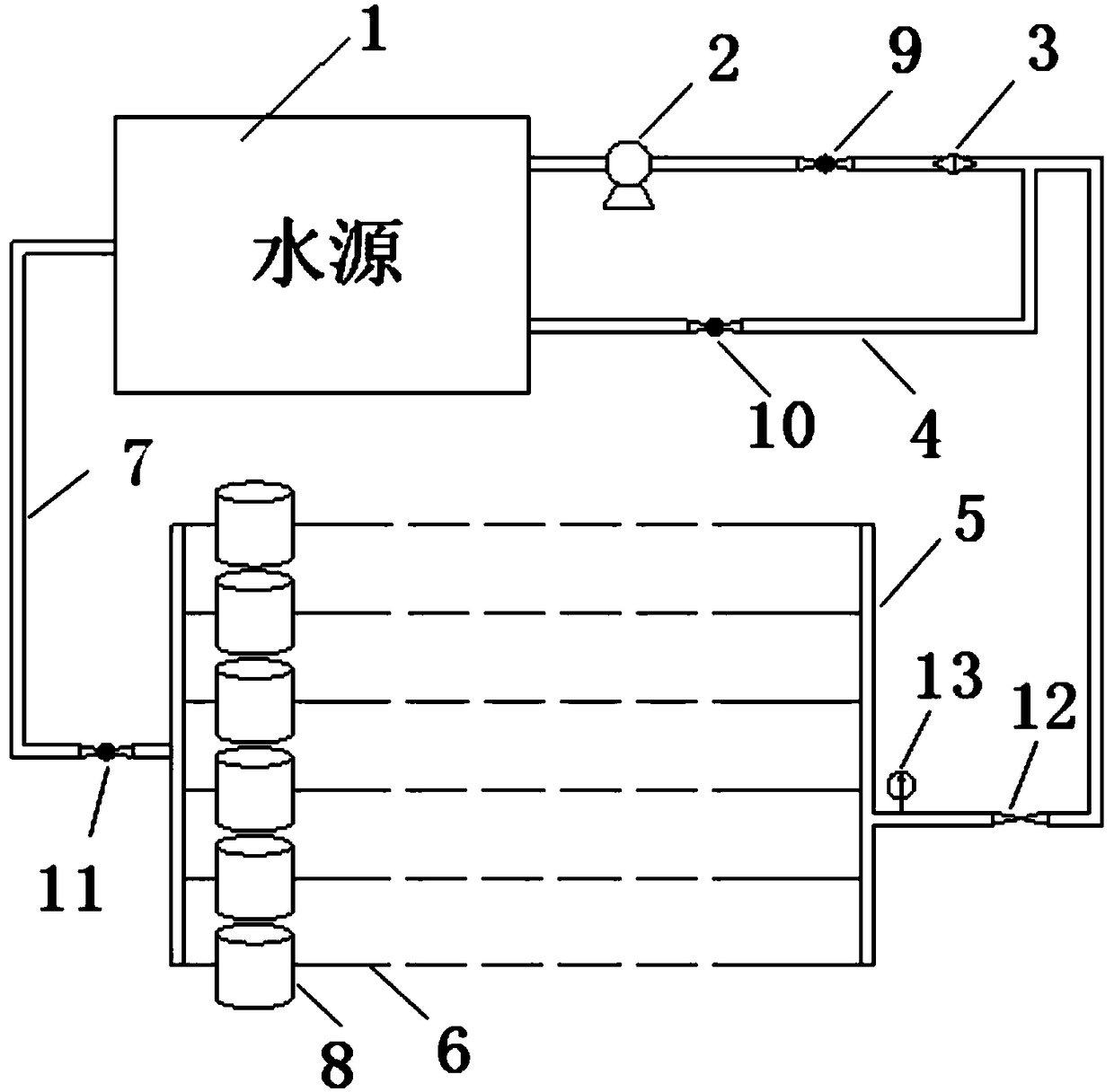 A comprehensive test device and method for the performance of emitters in underground high-efficiency irrigation systems