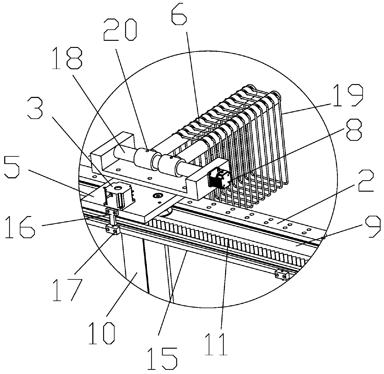 Stirrup automatic conveying device for reinforcement cage welding