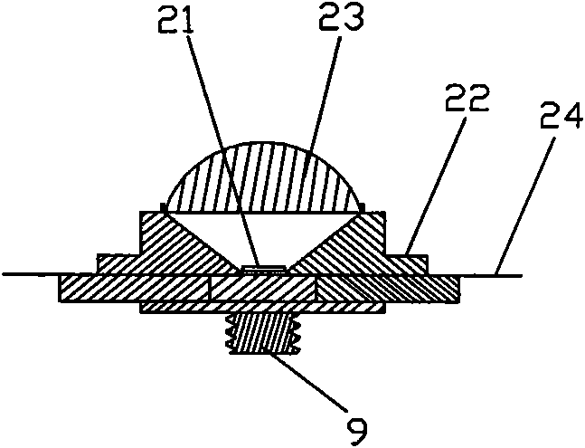 Novel low-cost high-efficiency heat radiation large-power LED street lamp and production process thereof