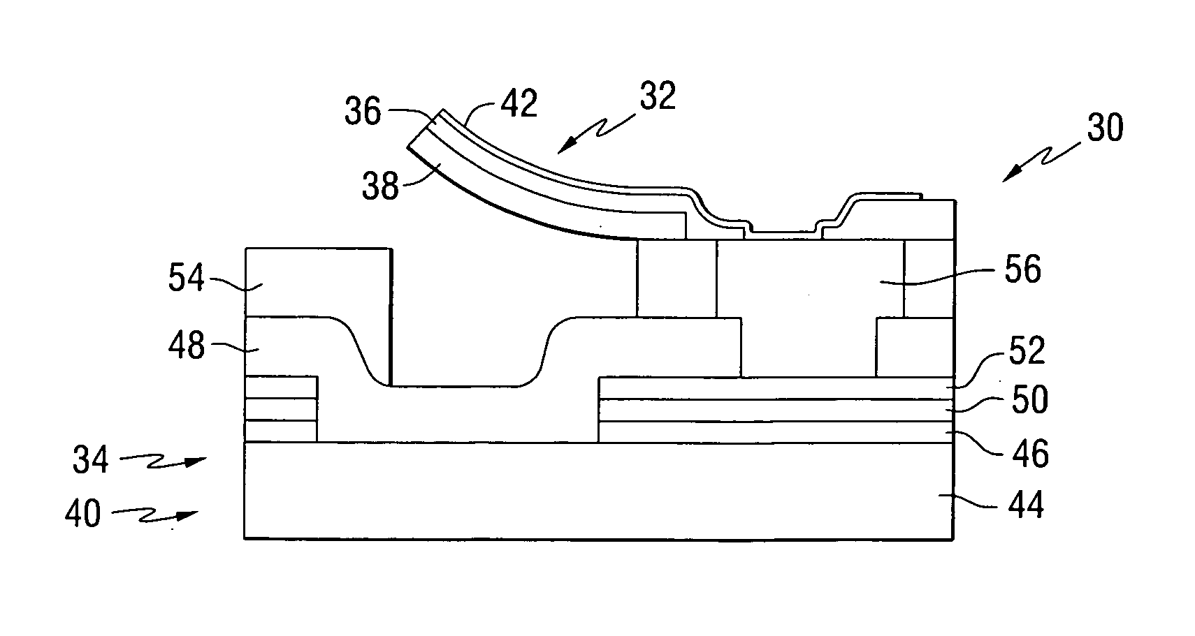 Elevated electrodes for probe position sensing