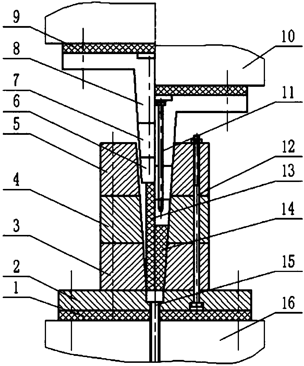 A continuous tapered upsetting die and upsetting method for a bar with a super large aspect ratio