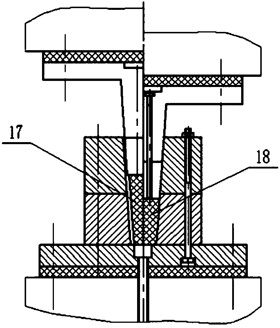 A continuous tapered upsetting die and upsetting method for a bar with a super large aspect ratio