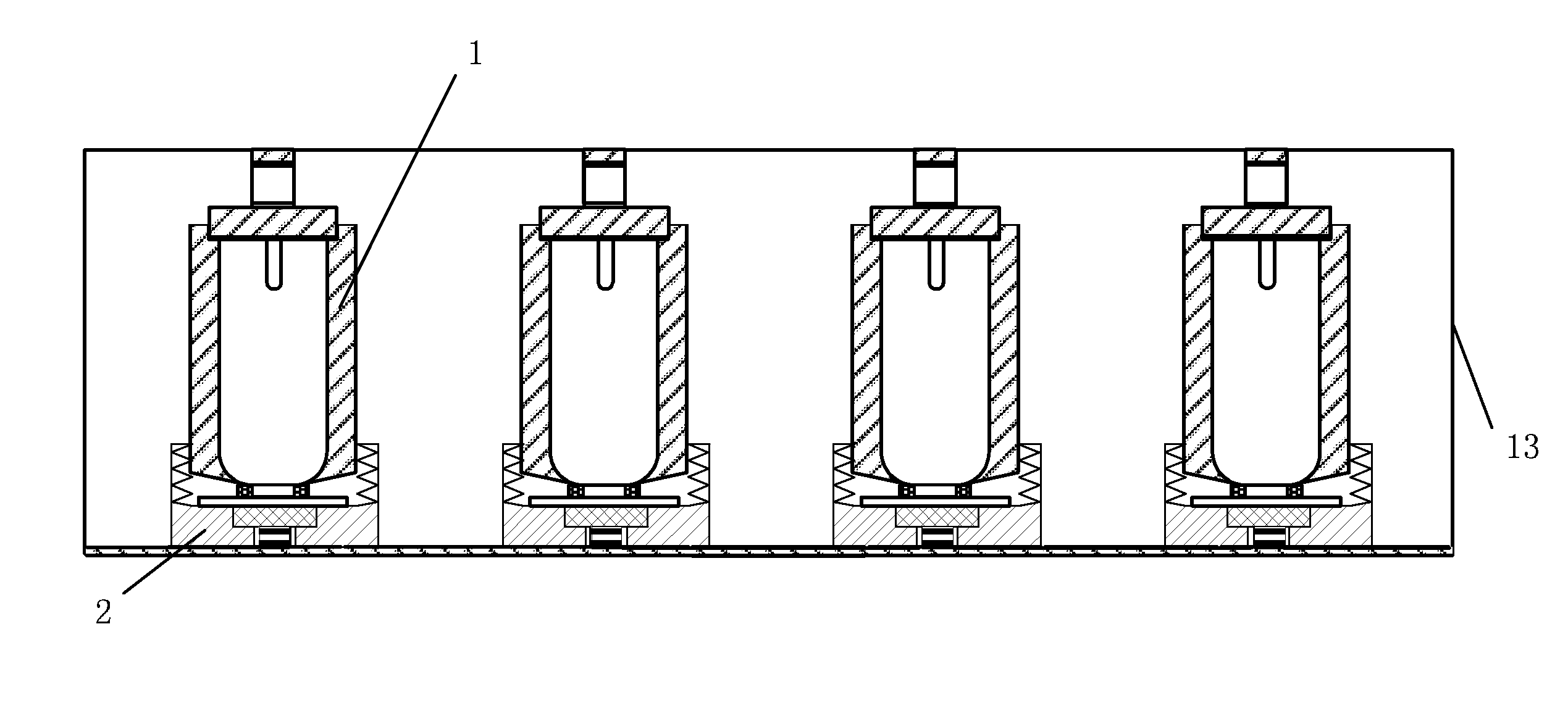 Device for measuring electrical treeing of medium voltage cables