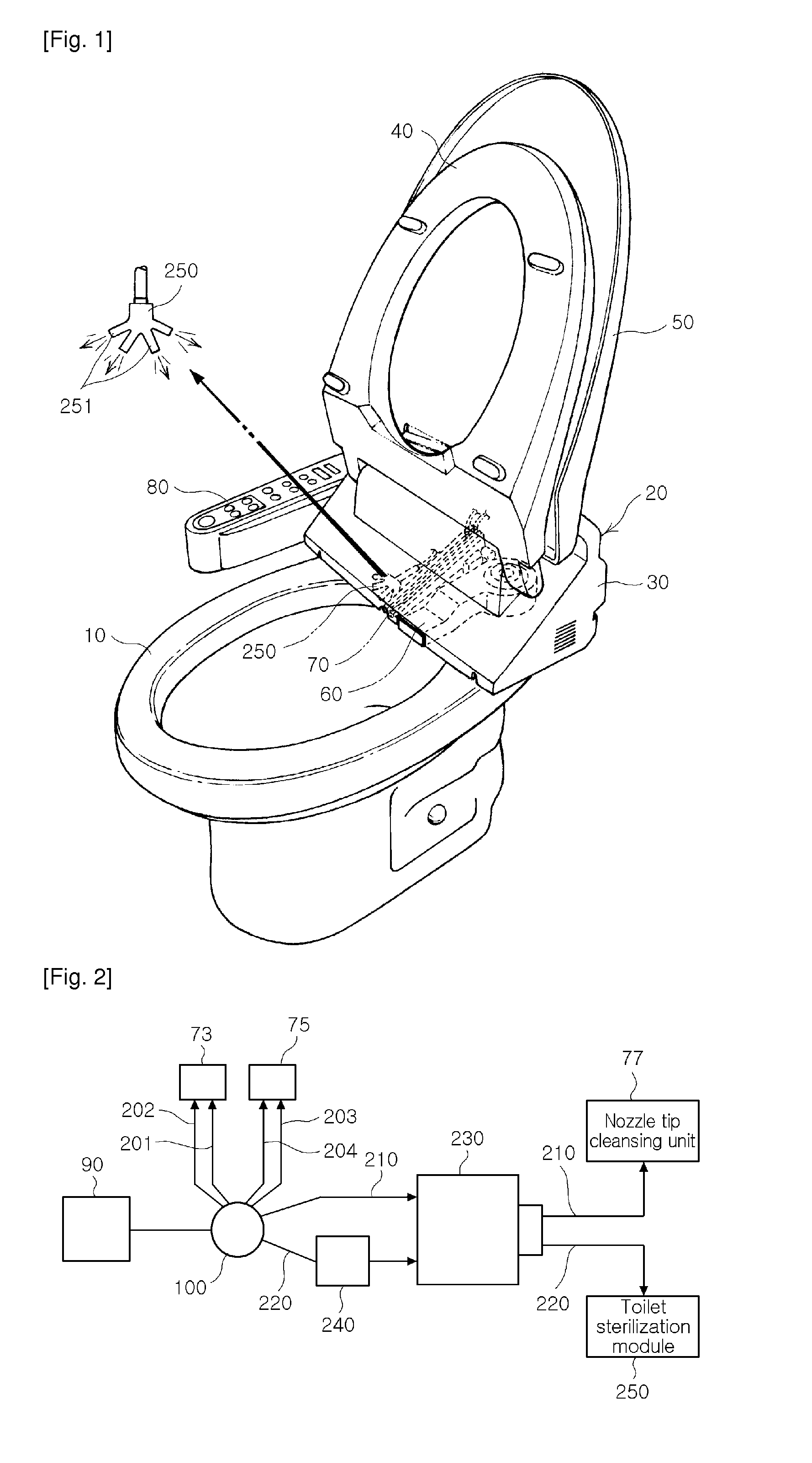 Flow path control device of toilet bidet and toilet bidet having the same