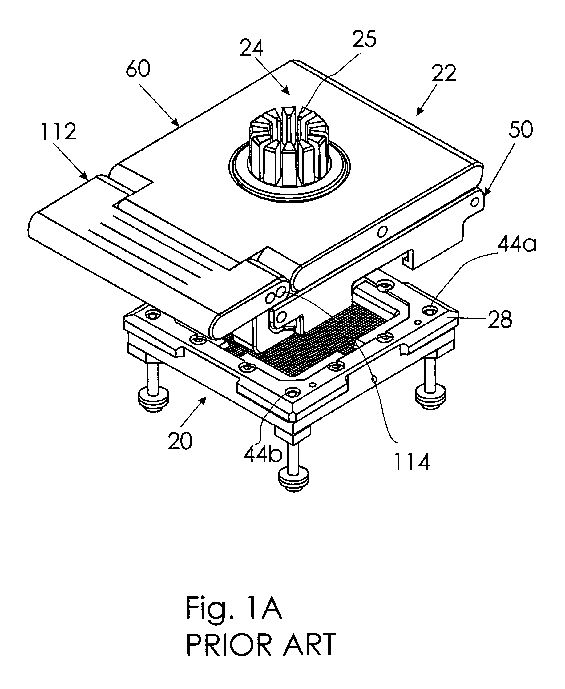 Object-clamping lid subassembly of a test socket for testing electrical characteristics of an object