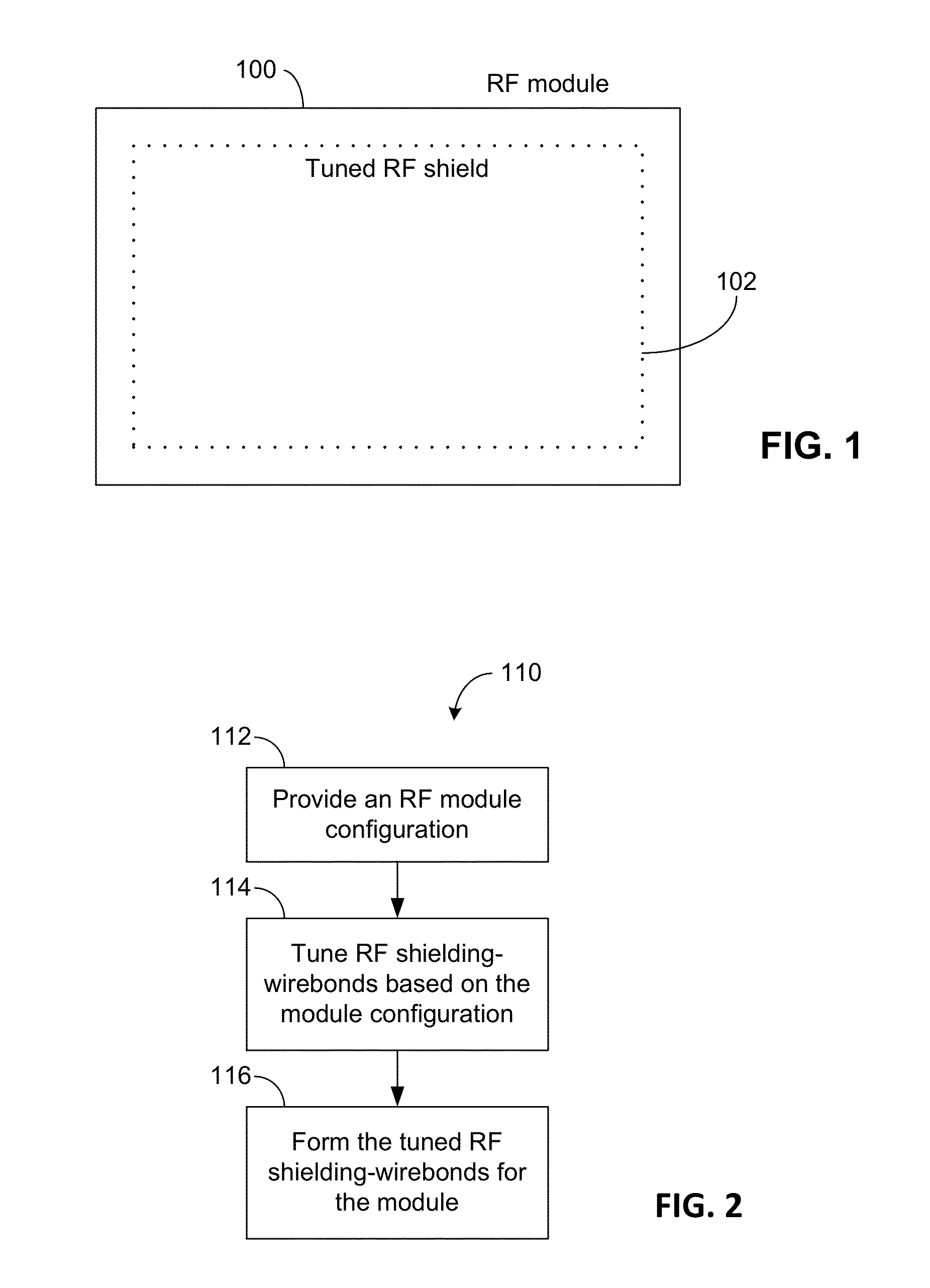 Radio-frequency modules having tuned shielding-wirebonds