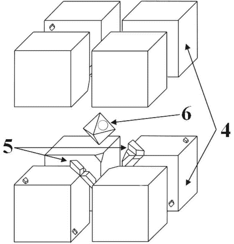 Secondary anvil and secondary pressurizing unit of octahedral pressure cavity static high-pressure device