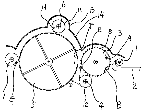 Cashmere carding short fiber extracting device