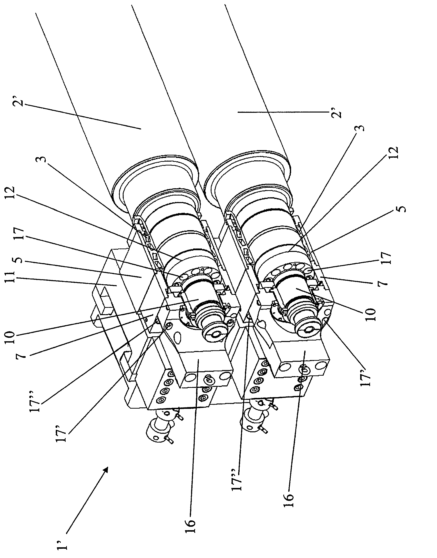 Rolling stand with roll bearing