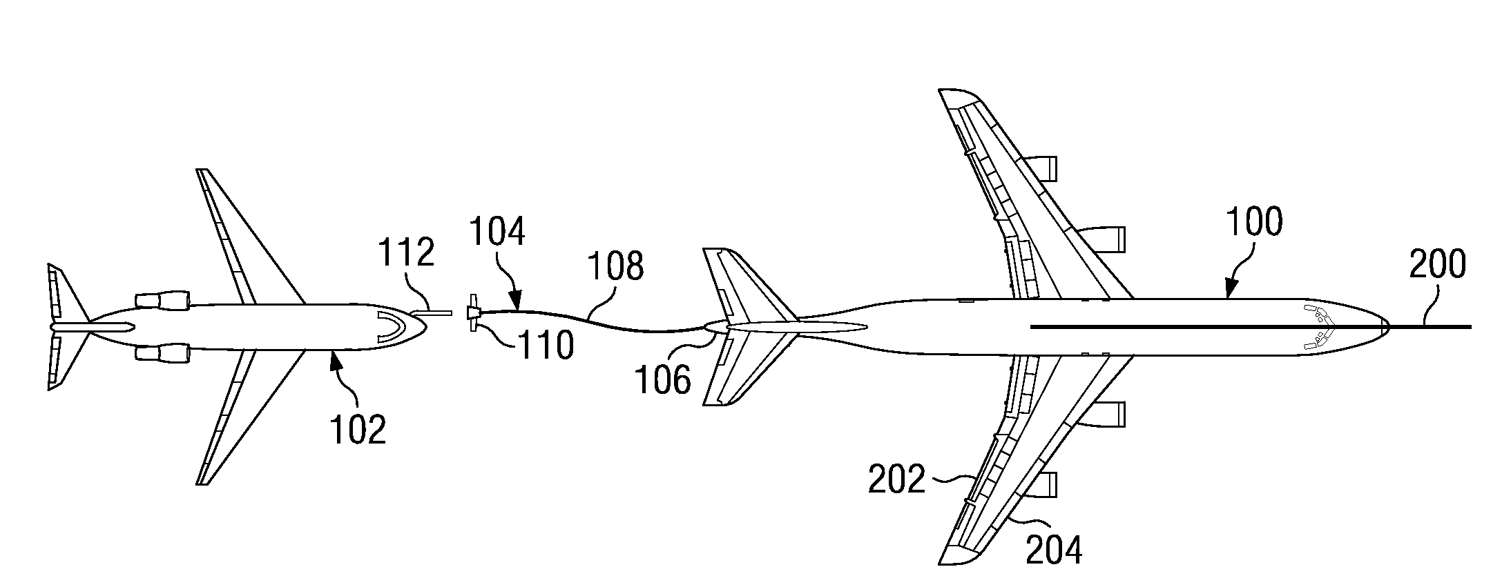 Method and apparatus for aerial fuel transfer