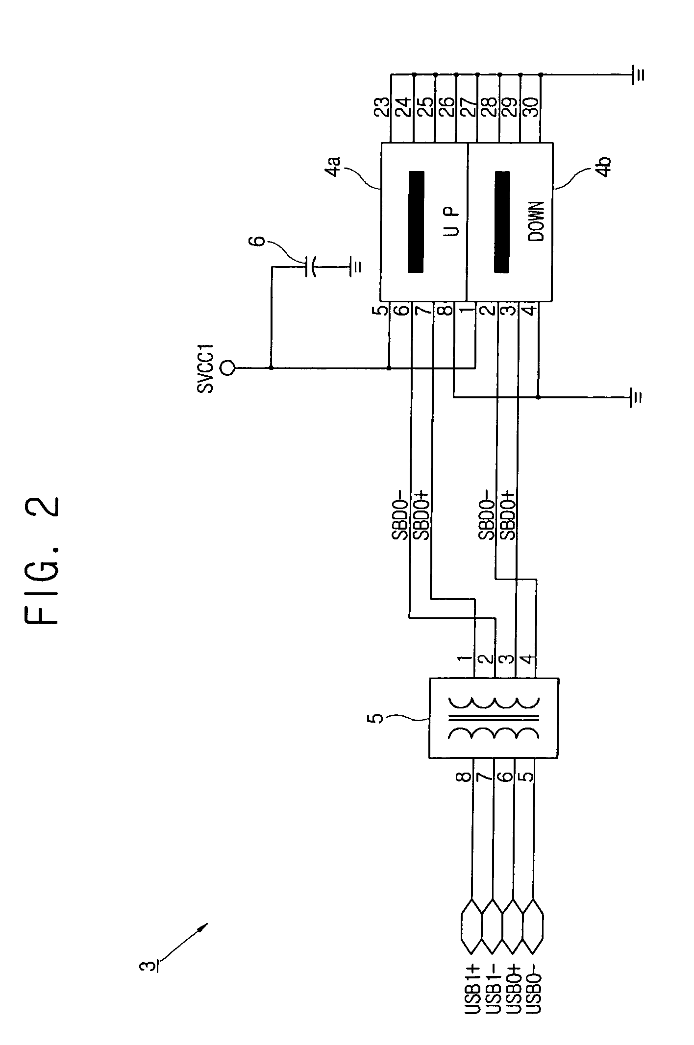 USB circuit device for preventing reverse current from external device