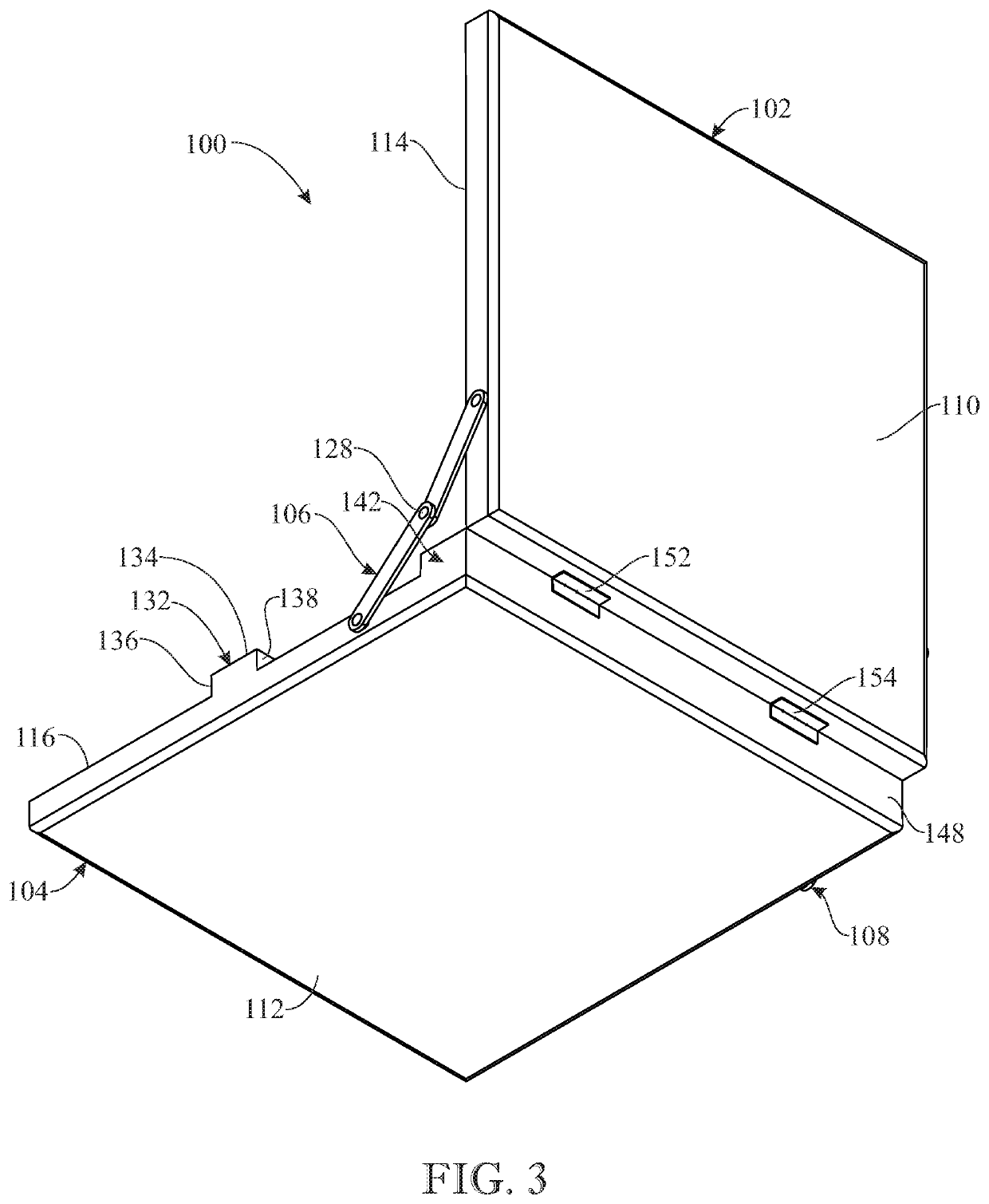 Portable collapsible support for electronic equipment