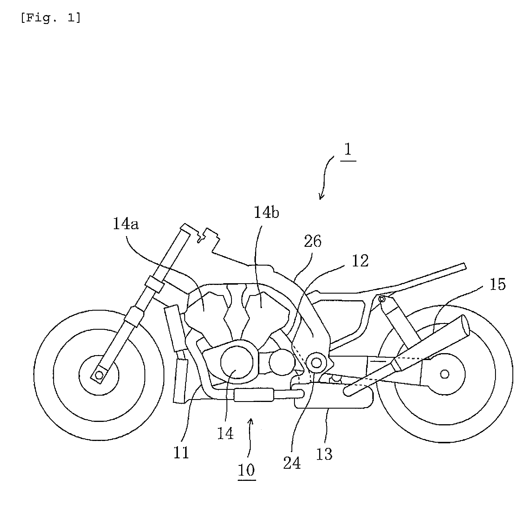 Exhaust system of motorcycle and motorcycle including exhaust system