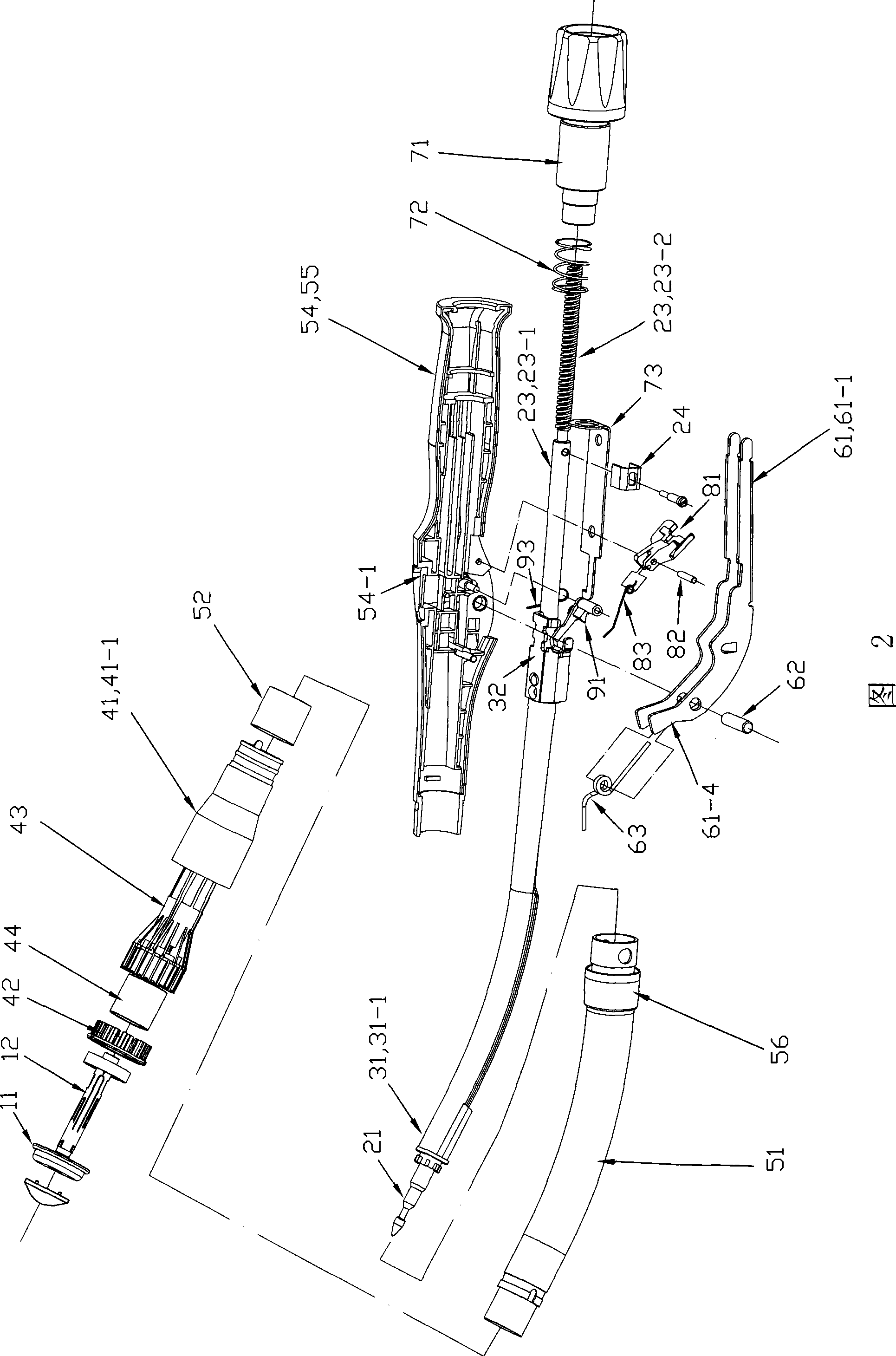 Tube type anastomat with insurance device and main body of anastomat thereof