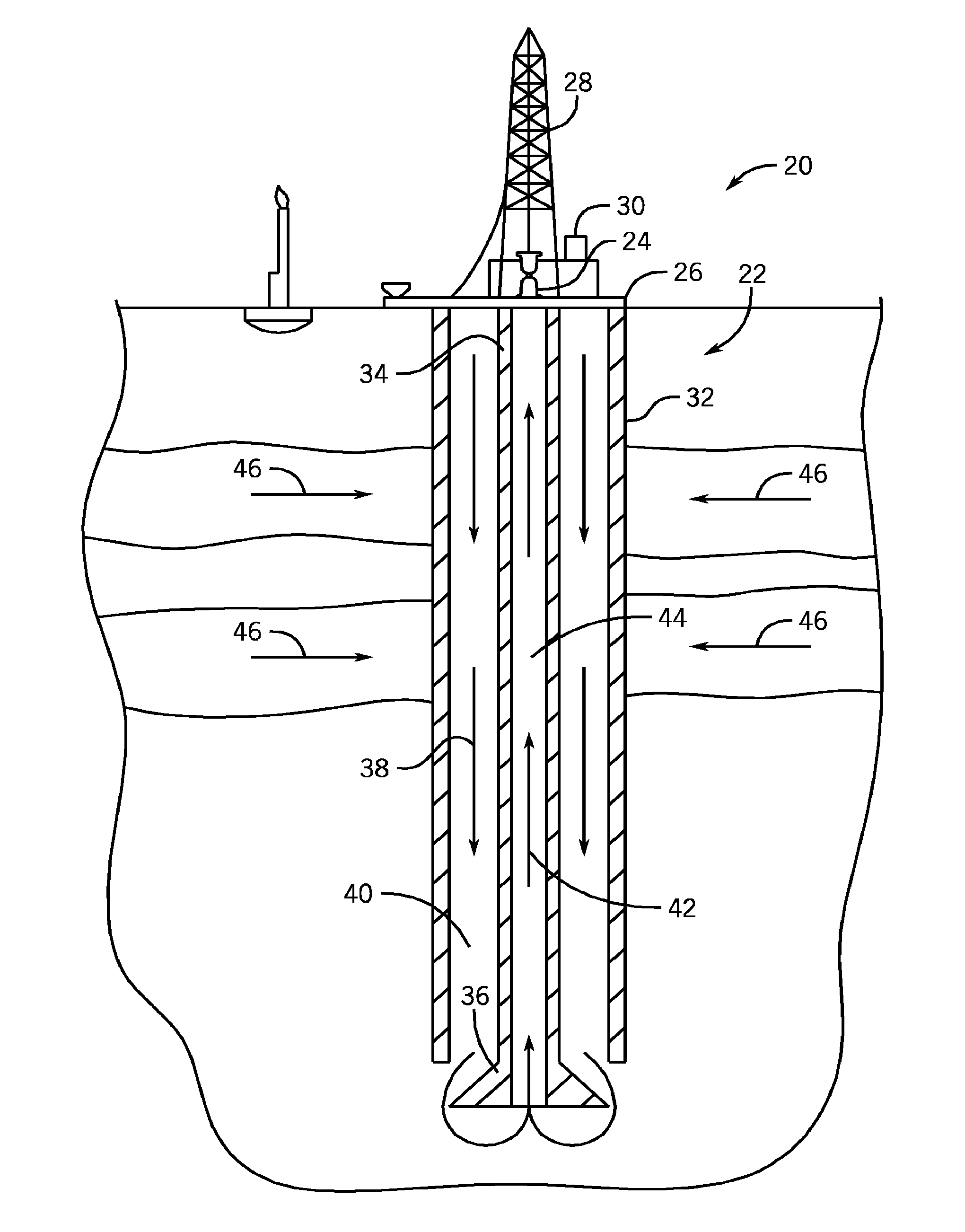 Backup safety flow control system for concentric drill string