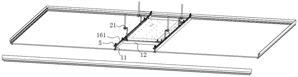 Lamp module for integrated ceiling and integrated ceiling