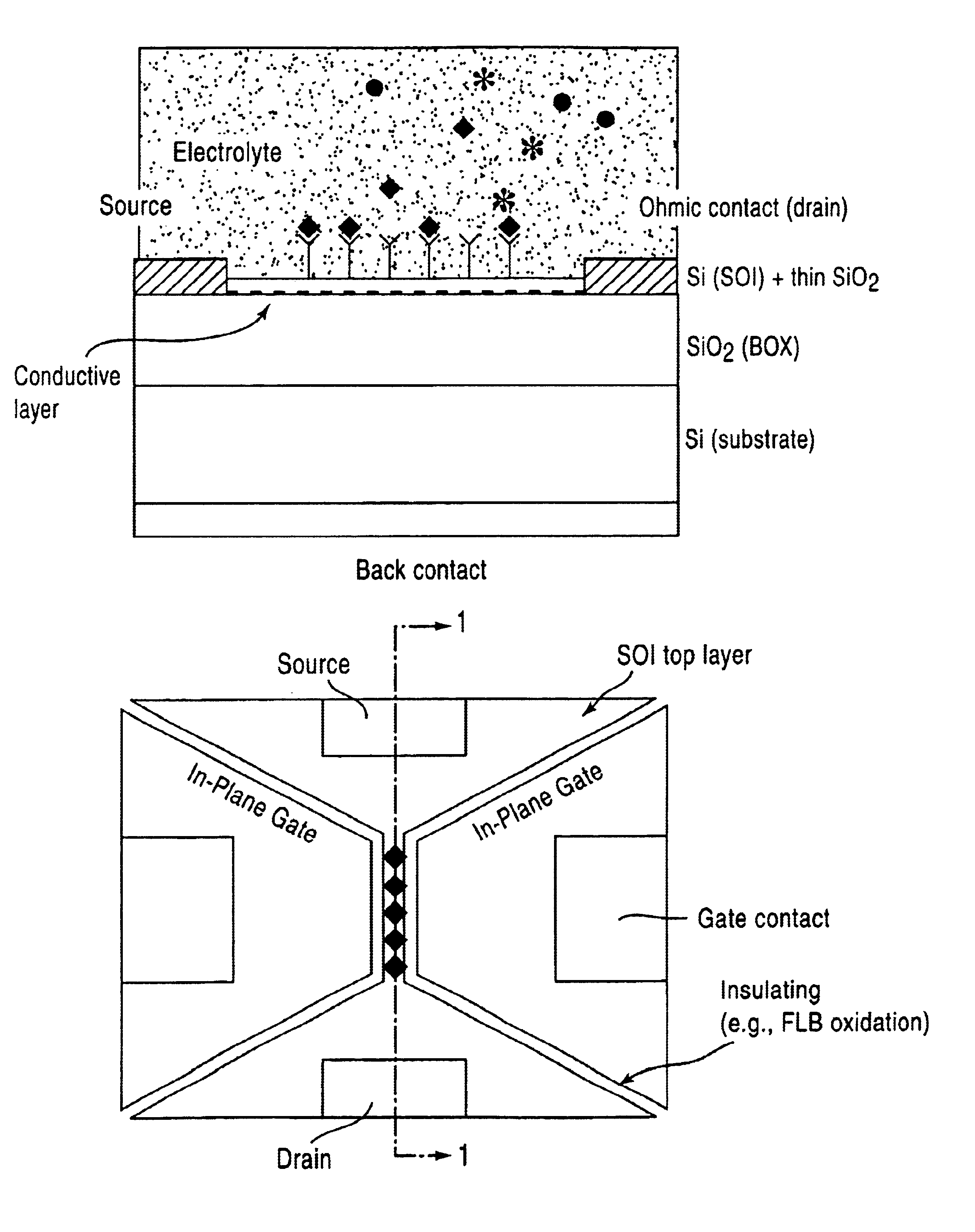 Silicon-on-insulator biosensor device