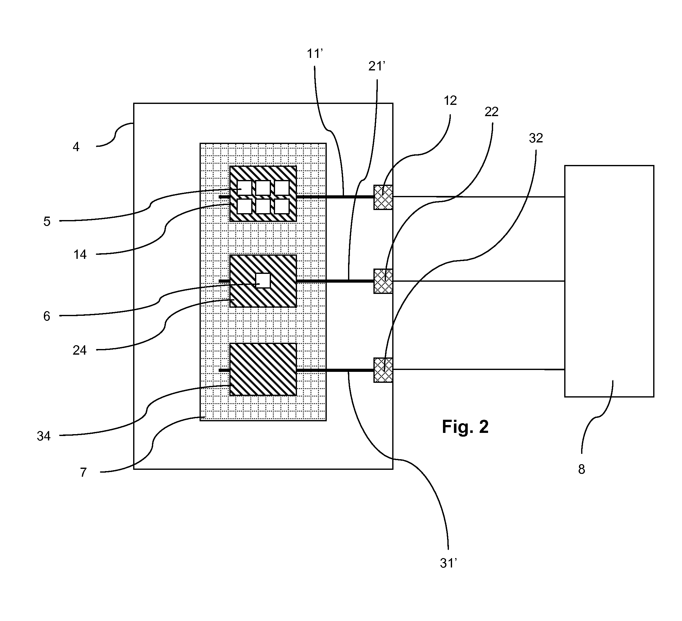 Electrochemical gas sensor containing electric connection lines or housing contact bridges comprising carbon nanotubes