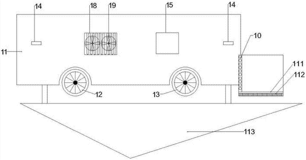 Rail beam dust-removing deicing vehicle and suspended type monorail transportation system