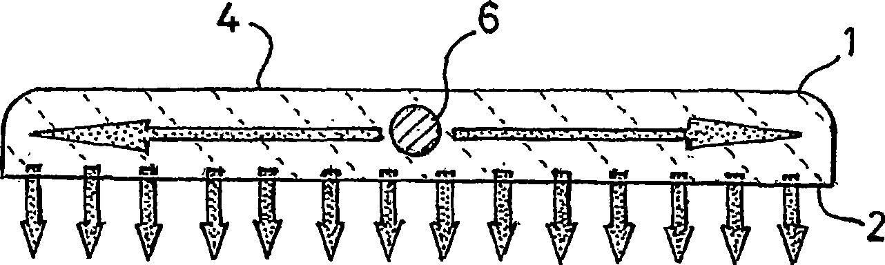 Light emitting device for use in therapeutic and/or cosmetic treatment