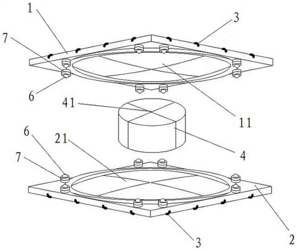 A kind of sma negative stiffness damping device