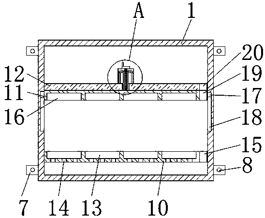 A distribution box convenient for mounting electric power accessories