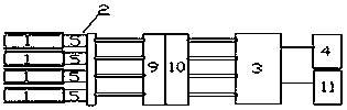 Array radiation level-sensing device and measuring method thereof