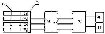 Array radiation level-sensing device and measuring method thereof