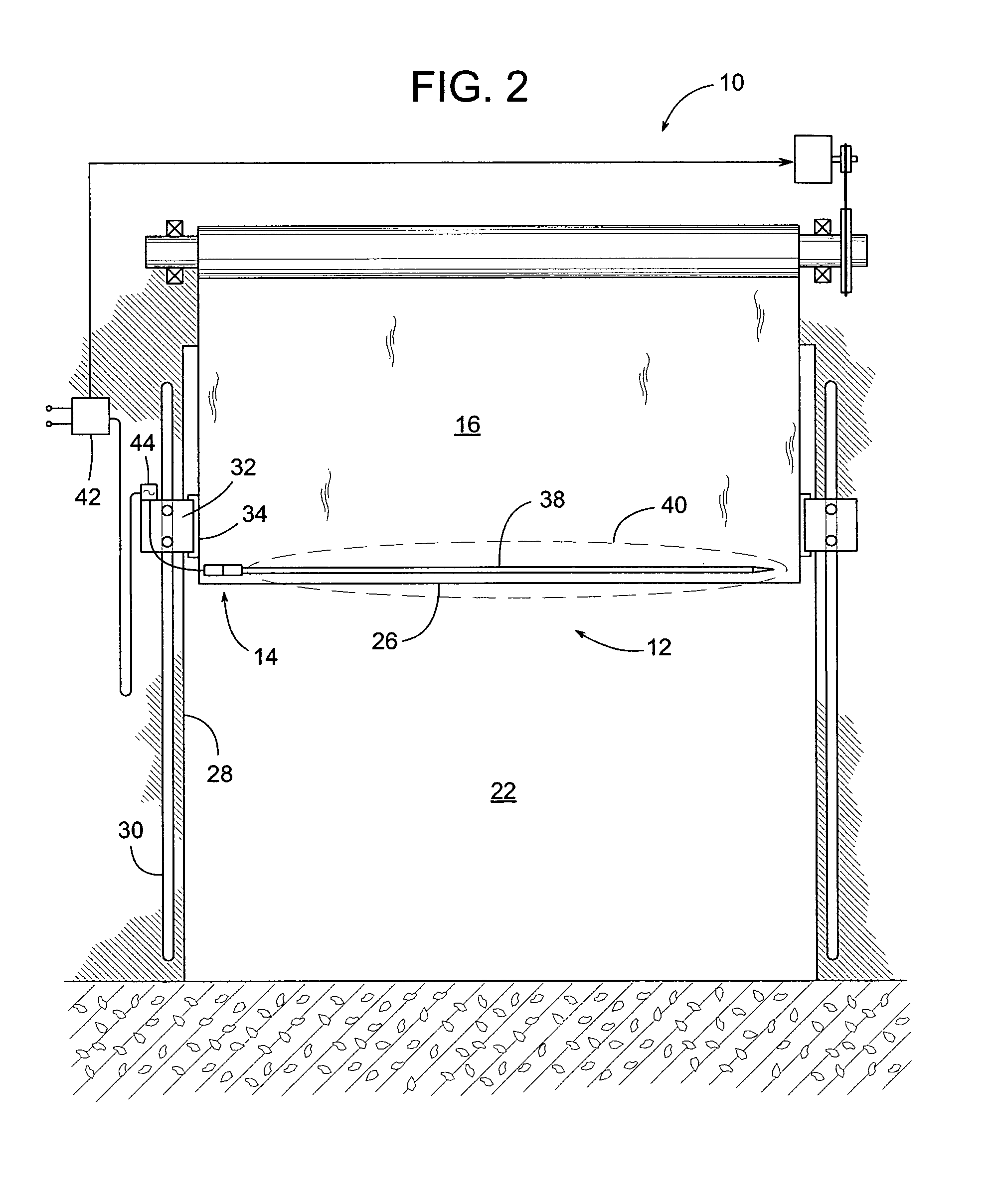 Door with a safety antenna