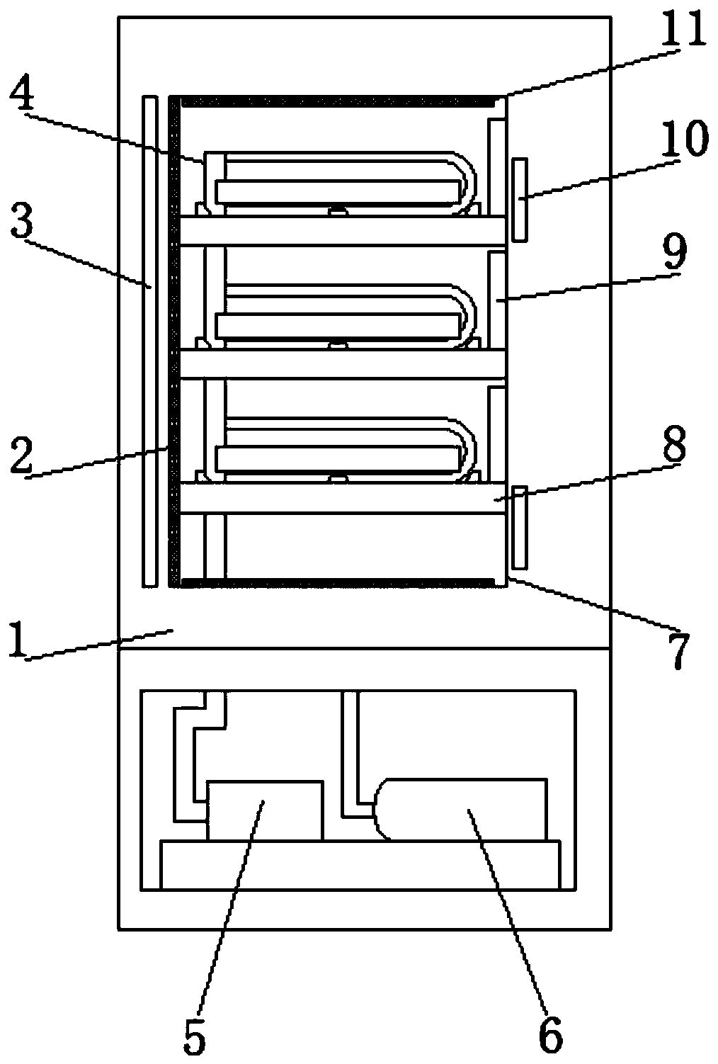 Damage-free high-protein vacuum precooling device and preparation method