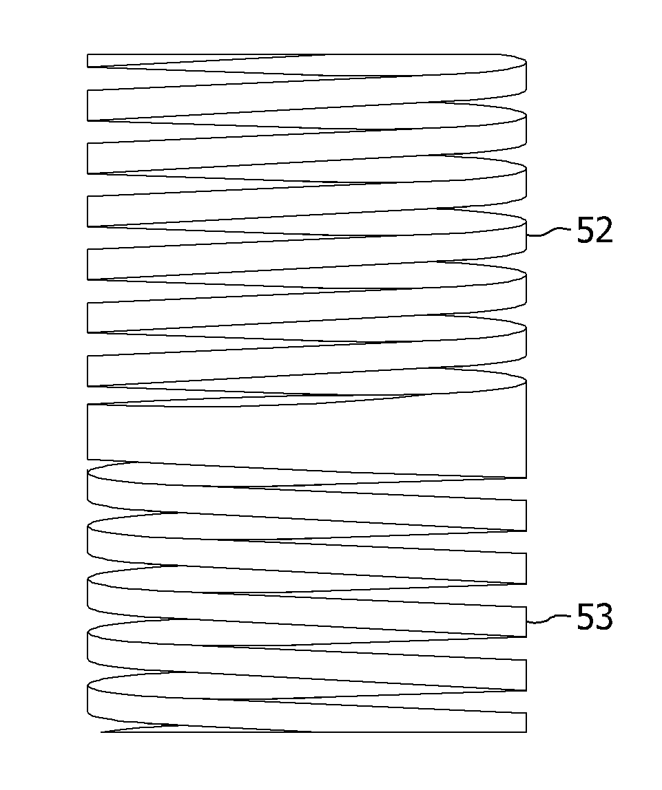 Spiraled wires in a deep-brain stimulator probe